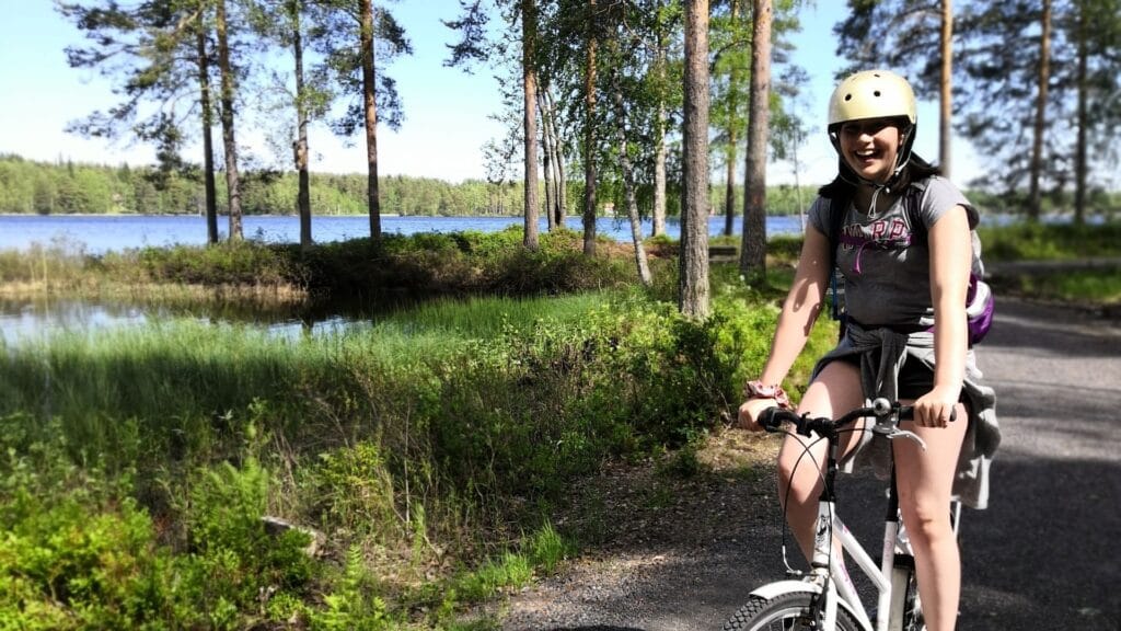 rantareitillä lasten kanssa